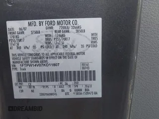 2007 Ford F-150 XLT with VIN 1FTPW14V07KD11807, listed as a IAAI auction lot 42587460 with 229,013 mi miles and . Bid and sale history available at DreamBid. Image 9.