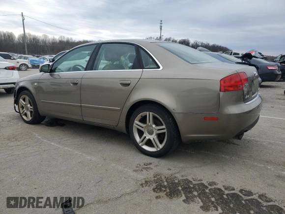 2007 Audi A4 2.0T with VIN WAUDF78E87A118419, listed as a Copart auction lot 50788785 with 171,703 mi miles and Salvage Title. Bid and sale history available at carsss.com. Image 2.