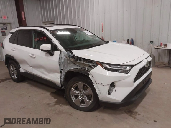 2023 Toyota RAV4 XLE with VIN 2T3P1RFV6PW345106, listed as a IAAI auction lot 41876973 with 43,392 mi miles. Bid and sale history available at carsss.com. Image 1.