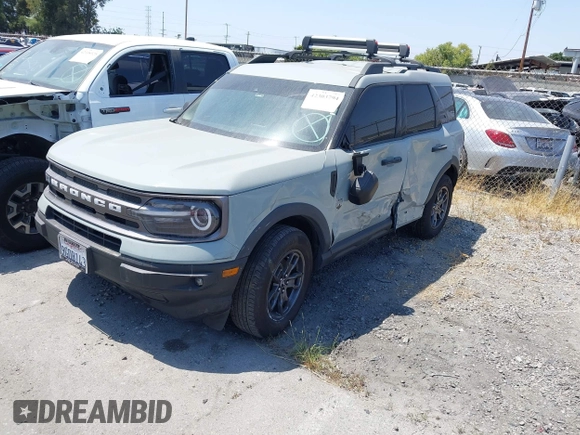 2023 Ford Bronco Sport Big Bend with VIN 3FMCR9B67PRD35688, listed as a IAAI auction lot 42303794 with 25,935 mi miles and . Bid and sale history available at DreamBid. Image 2.