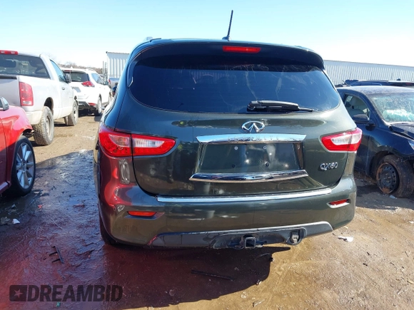 2014 Infiniti QX60 with VIN 5N1AL0MN0EC547112, listed as a IAAI auction lot 41579226 with 179,985 mi miles and . Bid and sale history available at DreamBid. Image 16.