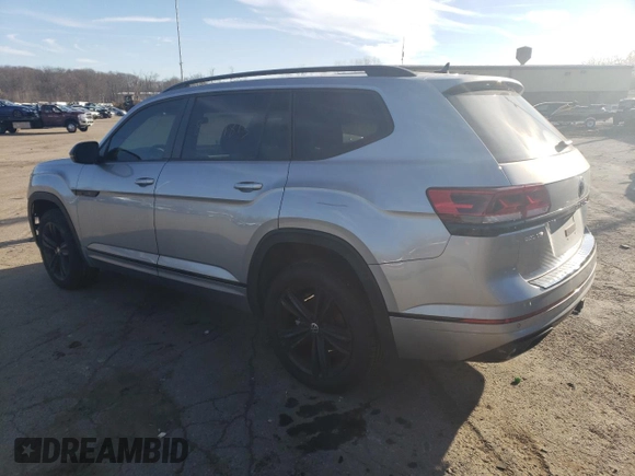 2023 Volkswagen Atlas SEL R-Line Black with VIN 1V2SR2CA6PC525263, listed as a Copart auction lot 45069844 with 6,855 mi miles and Salvage title. Bid and sale history available at DreamBid. Image 2.