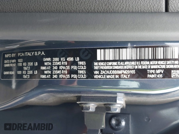 2021 Jeep Renegade Latitude с VIN ZACNJDBB8MPM29165, выставлен на аукционе IAAI как лот 41997461 с пробегом 37 970 миль миль и . История ставок и продаж доступна на DreamBid. Изображение 9.