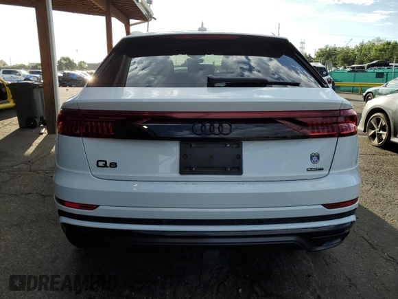 2021 Audi Q8 Prestige with VIN WA1FVAF19MD028910, listed as a Copart auction lot 64091925 with 54,787 mi miles and Salvage title. Bid and sale history available at DreamBid. Image 6.