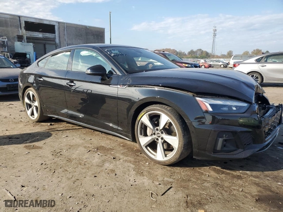 2021 Audi A5 Sportback S line Premium Plus with VIN WAUFACF59MA062859, listed as a Copart auction lot 79779104 with NaN miles and Salvage Title. Bid and sale history available at carsss.com. Image 4.