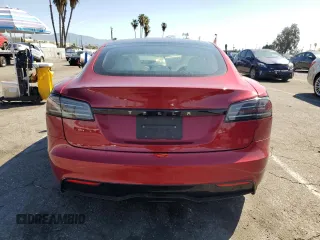 2023 Tesla Model S with VIN 5YJSA1E53PF525324, listed as a Copart auction lot 48079685 with Not provided miles and Salvage title. Bid and sale history available at DreamBid. Image 6.