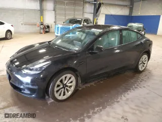 2023 Tesla Model 3 with VIN 5YJ3E1EA5PF451975, listed as a Copart auction lot 52501005 with 93,733 mi miles and Clean Title. Bid and sale history available at carsss.com. Image 1.