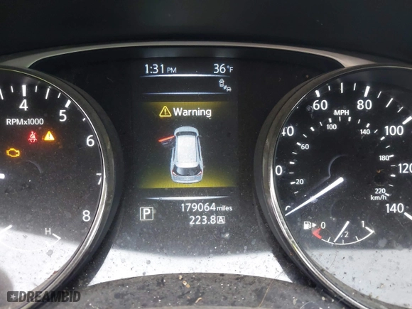 2016 Nissan Rogue S with VIN KNMAT2MVXGP709517, listed as a IAAI auction lot 41493634 with 179,064 mi miles. Bid and sale history available at carsss.com. Image 7.