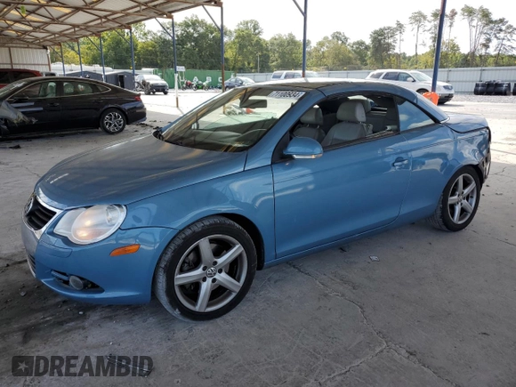 2007 Volkswagen Eos 2.0T with VIN WVWDA71FX7V044241, listed as a Copart auction lot 71100934 with 155,308 mi miles and Salvage Title. Bid and sale history available at DreamBid. Image 1.