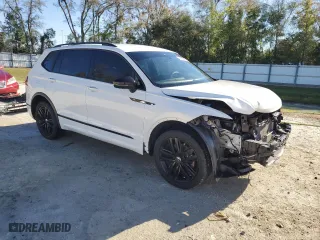 2022 Volkswagen Tiguan SE R-Line Black with VIN 3VVCB7AX1NM007587, listed as a Copart auction lot 46596905 with 52,879 mi miles and Salvage Title. Bid and sale history available at carsss.com. Image 4.