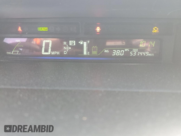 2014 Toyota Prius Two with VIN JTDZN3EU9E3302835, listed as a Copart auction lot 52028935 with 531,449 mi miles and Salvage Title. Bid and sale history available at DreamBid. Image 9.