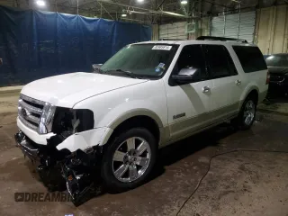 2008 Ford Expedition EL Eddie Bauer with VIN 1FMFK185X8LA73490, listed as a Copart auction lot 85985814 with 0 mi miles and Salvage Title. Bid and sale history available at carsss.com. Image 1.