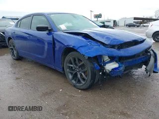 2019 Dodge Charger SXT with VIN 2C3CDXBGXKH748729, listed as a IAAI auction lot 41906272 with 76,816 mi miles. Bid and sale history available at carsss.com. Image 1.