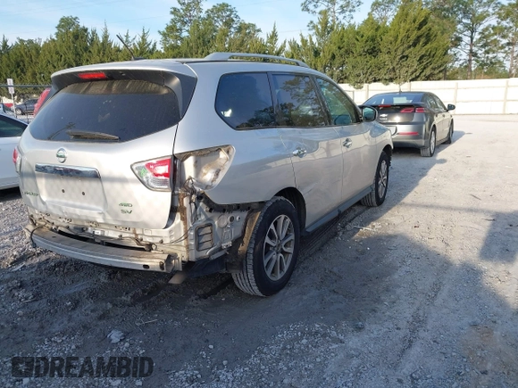 2015 Nissan Pathfinder SV с VIN 5N1AR2MM0FC686224, выставлен на аукционе IAAI как лот 41887640 с пробегом 166 379 миль миль и . История ставок и продаж доступна на DreamBid. Изображение 4.