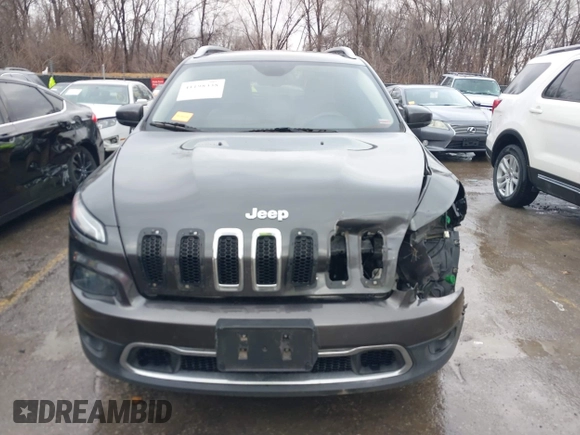2017 Jeep Cherokee Limited with VIN 1C4PJLDB3HW518184, listed as a IAAI auction lot 41198338 with 172,094 mi miles. Bid and sale history available at carsss.com. Image 12.