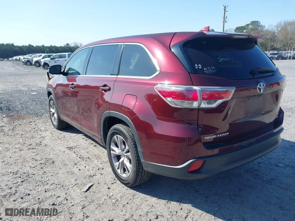 2016 Toyota Highlander LE Plus with VIN 5TDZKRFH4GS134343, listed as a IAAI auction lot 41698838 with 149,189 mi miles. Bid and sale history available at carsss.com. Image 3.