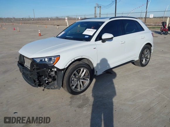 2022 Audi Q3 S line Premium with VIN WA1DECF39N1072980, listed as a IAAI auction lot 41407117 with 19,397 mi miles and . Bid and sale history available at DreamBid. Image 17.