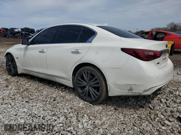 2020 Infiniti Q50 Luxe with VIN JN1EV7AR2LM254113, listed as a Copart auction lot 53379655 with 56,099 mi miles and Salvage title. Bid and sale history available at DreamBid. Image 2.