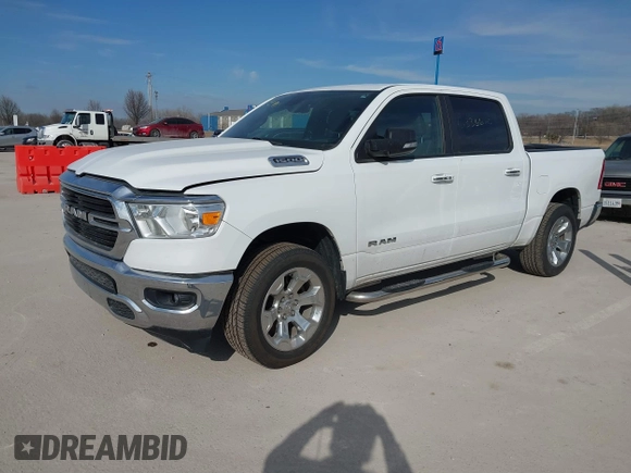 2019 Ram 1500 Big Horn/Lone Star with VIN 1C6RRFFG4KN790971, listed as a IAAI auction lot 41688790 with 63,366 mi miles. Bid and sale history available at carsss.com. Image 20.
