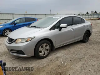 2014 Honda Civic Sedan LX with VIN 19XFB2F55EE008421, listed as a Copart auction lot 53822385 with 175,526 mi miles and Clean Title. Bid and sale history available at carsss.com. Image 1.
