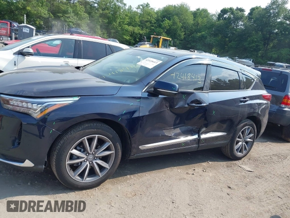 2022 Acura RDX Technology with VIN 5J8TC2H55NL010661, listed as a IAAI auction lot 42418413 with 26,609 mi miles and . Bid and sale history available at DreamBid. Image 6.