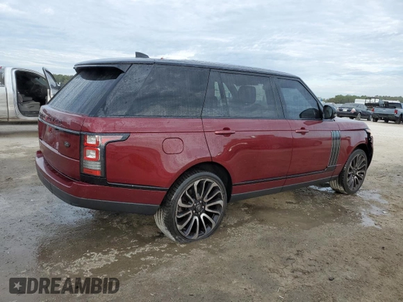 2017 Land Rover Range Rover with VIN SALGS5FE5HA322897, listed as a Copart auction lot 83859694 with 82,675 mi miles and Salvage title. Bid and sale history available at DreamBid. Image 3.