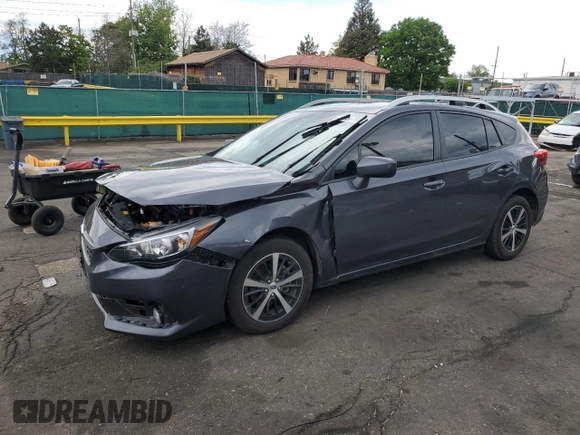 2023 Subaru Impreza Premium z VIN 4S3GTAV60P3722201, wystawiony jako Copart lot #58667795 z przebiegiem 14 742 mil mil oraz Szkoda całkowita • Salvage title. Historia ofert i sprzedaży dostępna na DreamBid. Obrazek 1.