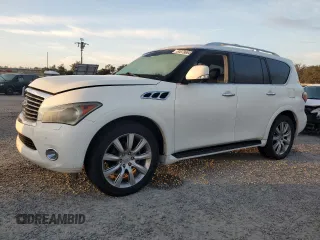 2012 Infiniti QX56 8-passenger with VIN JN8AZ2NC5C9317348, listed as a Copart auction lot 80079664 with 122,457 mi miles and Non Repairable. Bid and sale history available at carsss.com. Image 1.