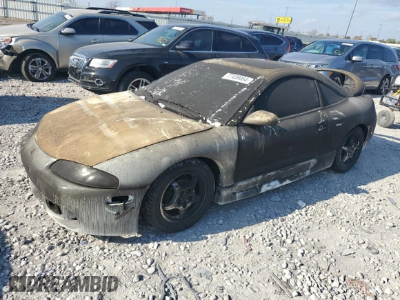 1998 Mitsubishi Eclipse GS-T with VIN 4A3AK54F8WE087052, listed as a Copart auction lot 77439464 with 119,881 mi miles and Salvage Title. Bid and sale history available at carsss.com. Image 1.