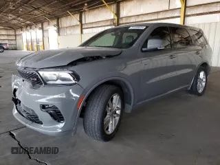 2021 Dodge Durango GT Plus with VIN 1C4RDHDG5MC715779, listed as a Copart auction lot 51593624 with 68,827 mi miles and Salvage Title. Bid and sale history available at DreamBid. Image 1.