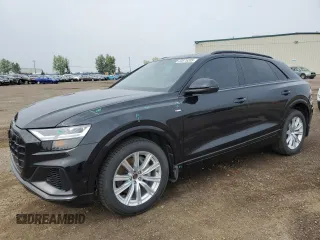 2021 Audi Q8 with VIN WA1DVAF10MD030830, listed as a Copart auction lot 65675205 with 54,419 mi miles and Salvage title. Bid and sale history available at DreamBid. Image 1.
