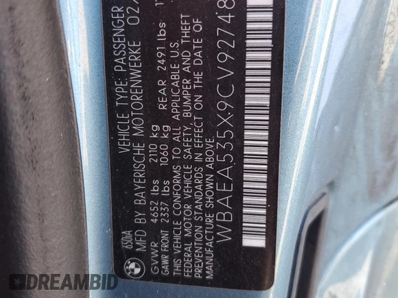 2009 BMW 6 Series 650i z VIN WBAEA535X9CV92748, wystawiony jako Copart lot #59233735 z przebiegiem 116 797 mil mil oraz Czysty tytuł • Clean title. Historia ofert i sprzedaży dostępna na DreamBid. Obrazek 12.