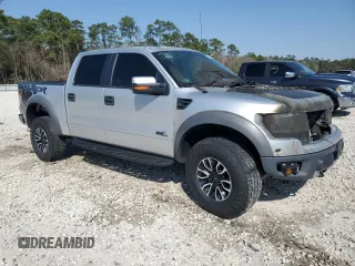 2014 Ford F-150 SVT Raptor with VIN 1FTFW1R6XEFC93674, listed as a Copart auction lot 47443025 with Not Provided miles and Salvage Title. Bid and sale history available at carsss.com. Image 4.