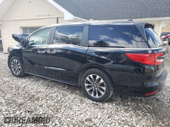 2023 Honda Odyssey EX-L with VIN 5FNRL6H69PB048988, listed as a Copart auction lot 50163455 with 35,475 mi miles and Salvage Title. Bid and sale history available at carsss.com. Image 2.
