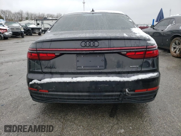 2022 Audi A8 with VIN WAULDAF88NN009542, listed as a Copart auction lot 82178363 with Not provided miles and Clean title. Bid and sale history available at DreamBid. Image 6.