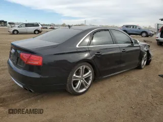2014 Audi S8 with VIN WAUD2AFDXEN005340, listed as a Copart auction lot 77447534 with 87,222 mi miles and Salvage Title. Bid and sale history available at carsss.com. Image 3.