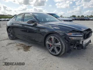 2024 Genesis G70 3.3T Sport Advanced with VIN KMTG54SE4RU136106, listed as a Copart auction lot 77546764 with 6,896 mi miles and Salvage Title. Bid and sale history available at carsss.com. Image 4.