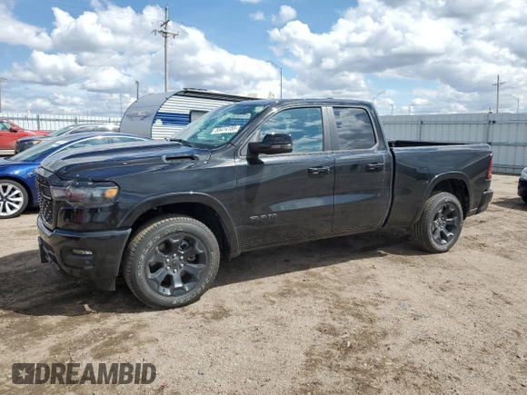 2025 Ram 1500 with VIN 1C6SRFBP5SN506206, listed as a Copart auction lot 55414155 with 5,892 mi miles and Salvage title. Bid and sale history available at DreamBid. Image 1.