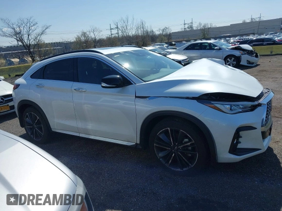 2024 Infiniti QX55 Luxe with VIN 3PCAJ5JRXRF102366, listed as a IAAI auction lot 41923411 with 12,232 mi miles and . Bid and sale history available at DreamBid. Image 13.
