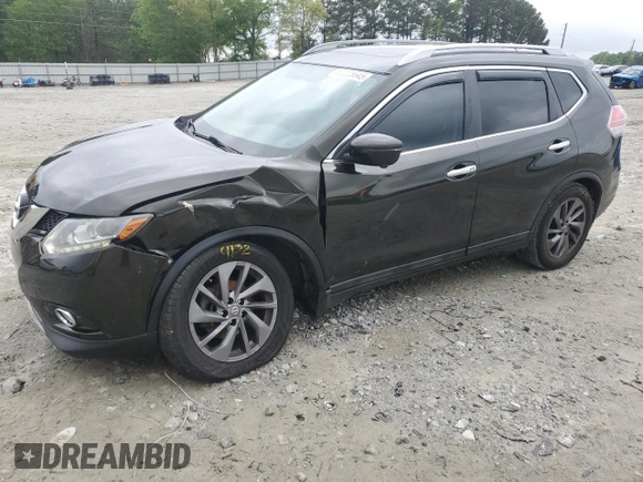 2016 Nissan Rogue SL with VIN 5N1AT2MT5GC794414, listed as a Copart auction lot 52225645 with 77,608 mi miles and Salvage Title. Bid and sale history available at carsss.com. Image 1.