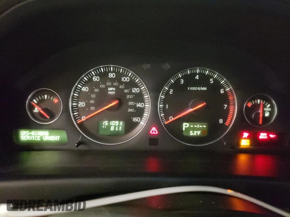2005 Volvo S80 with VIN YV1TH592151395003, listed as a Copart auction lot 77357464 with 151,091 mi miles and Salvage Title. Bid and sale history available at carsss.com. Image 9.