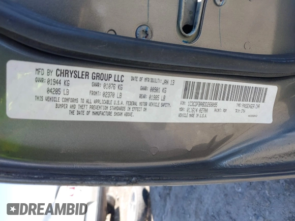 2013 Dodge Dart SXT with VIN 1C3CDFBA8DD268095, listed as a IAAI auction lot 41728995 with 139,435 mi miles. Bid and sale history available at carsss.com. Image 9.