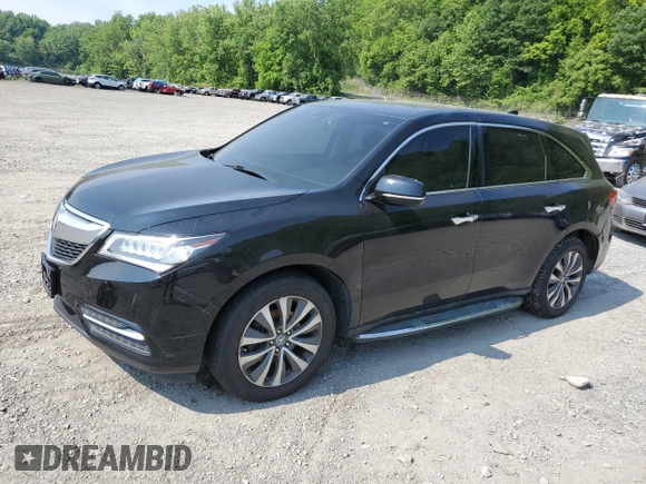2015 Acura MDX Technology z VIN 5FRYD4H66FB012556, wystawiony jako Copart lot #59626515 z przebiegiem Nie podano mil oraz Czysty tytuł • Clean title. Historia ofert i sprzedaży dostępna na DreamBid. Obrazek 1.