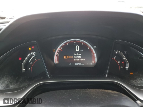 2017 Honda Civic Sedan Si with VIN 2HGFC1E59HH705500, listed as a Copart auction lot 50410235 with 50,703 mi miles and Salvage Title. Bid and sale history available at carsss.com. Image 9.
