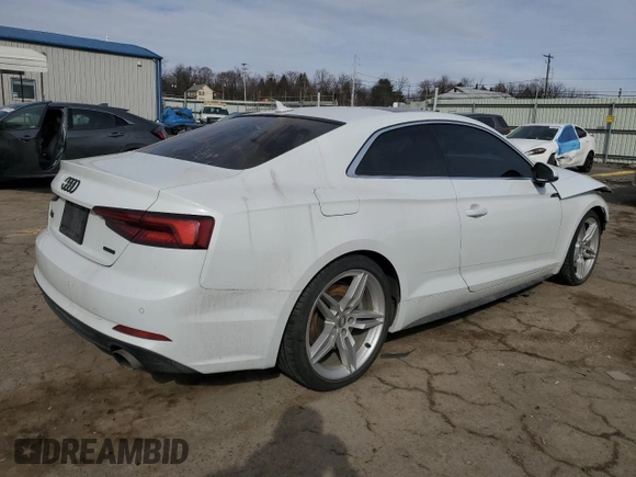 2019 Audi A5 Premium Plus with VIN WAUTNAF51KA046325, listed as a Copart auction lot 45772285 with 44,049 mi miles and Salvage Title. Bid and sale history available at DreamBid. Image 3.