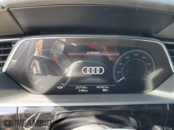 2021 Audi e-tron Premium Plus with VIN WA1LAAGE3MB012259, listed as a Copart auction lot 48824963 with 23,710 mi miles. Bid and sale history available at carsss.com. Image 9.