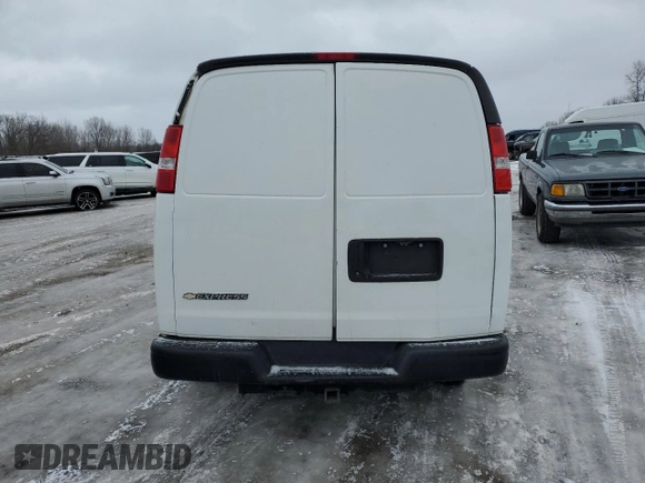 2019 Chevrolet Express Cargo Van with VIN 1GCWGAFGXK1313599, listed as a Copart auction lot 42170245 with 161,298 mi miles and Clean Title. Bid and sale history available at carsss.com. Image 6.