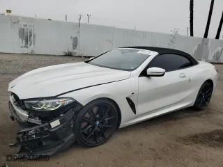 2019 BMW 8 Series M850i xDrive with VIN WBAFY4C57KBX38867, listed as a Copart auction lot 76091124 with 25,850 mi miles and Salvage Title. Bid and sale history available at carsss.com. Image 1.