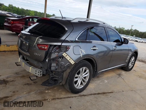 2017 Infiniti QX70 z VIN JN8CS1MW7HM412159, wystawiony jako Copart lot #55269885 z przebiegiem 154 675 mil mil oraz Szkoda całkowita • Salvage title. Historia ofert i sprzedaży dostępna na DreamBid. Obrazek 3.