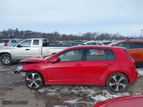 2017 Volkswagen Golf GTI S with VIN 3VW447AU4HM077220, listed as a IAAI auction lot 41305396 with NaN miles. Bid and sale history available at carsss.com. Image 14.